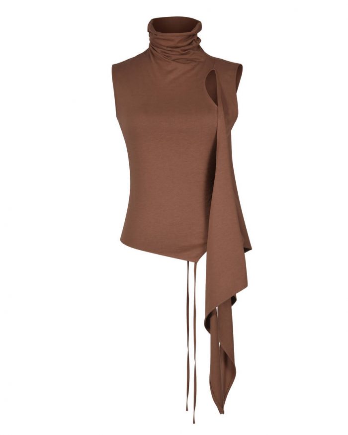 BI-LAYER DRAPE SLEEVELESS TOP