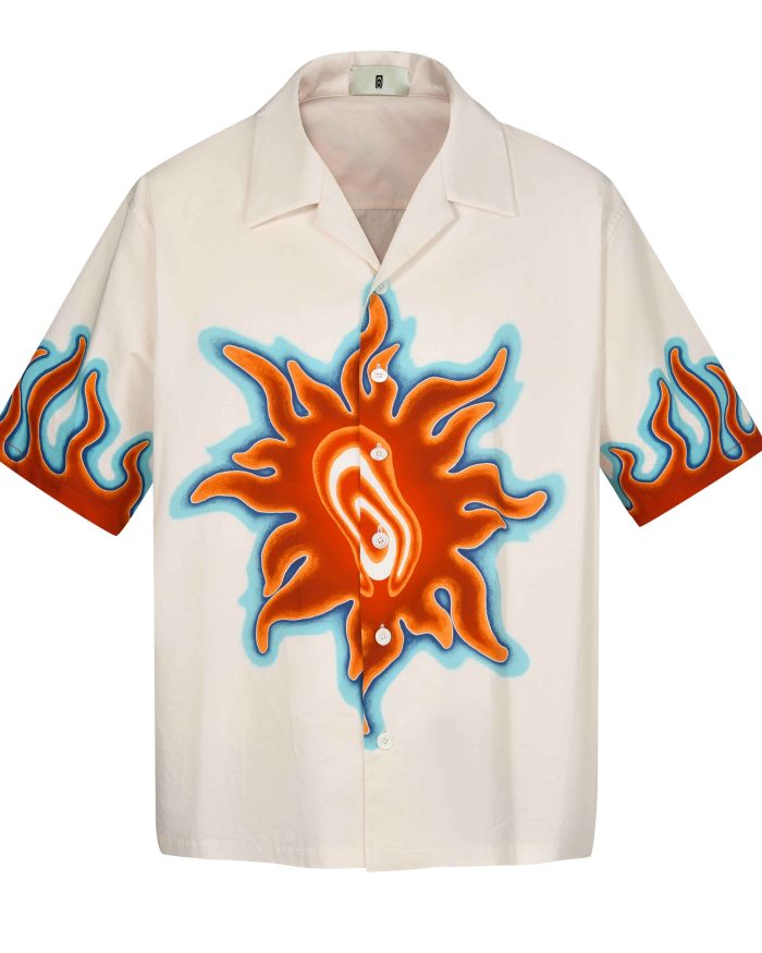 “FIRE OF THE SUN” SHORT SLEEVES COTTON SHIRT