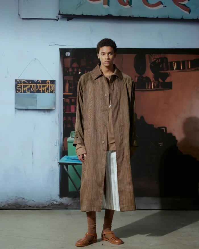 STRIPE LINE  LONG COAT