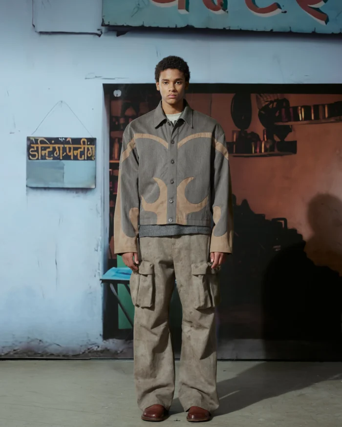 “DIRT”CUTOUT DENIM  JACKET