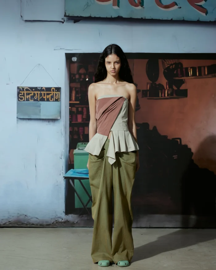 PLEATED BOW  TUBE TOP