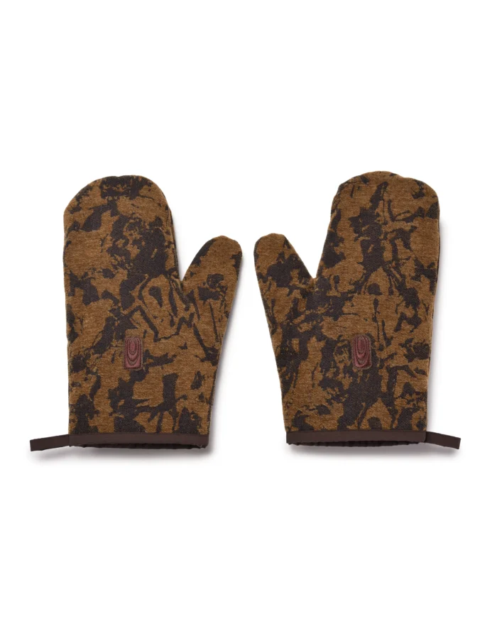 BROWN  FLOCKED  PADDED  GLOVES
