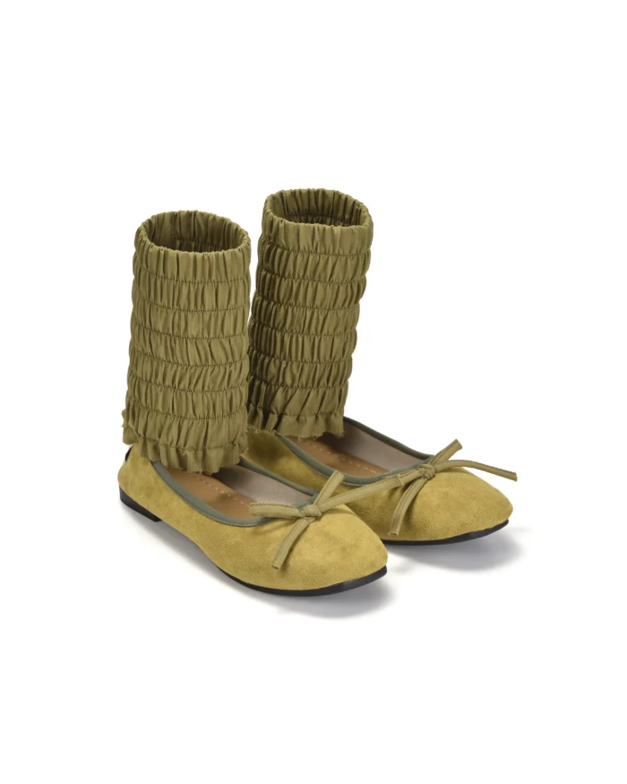 GREEN  PAGODA SLIPON BOOT
