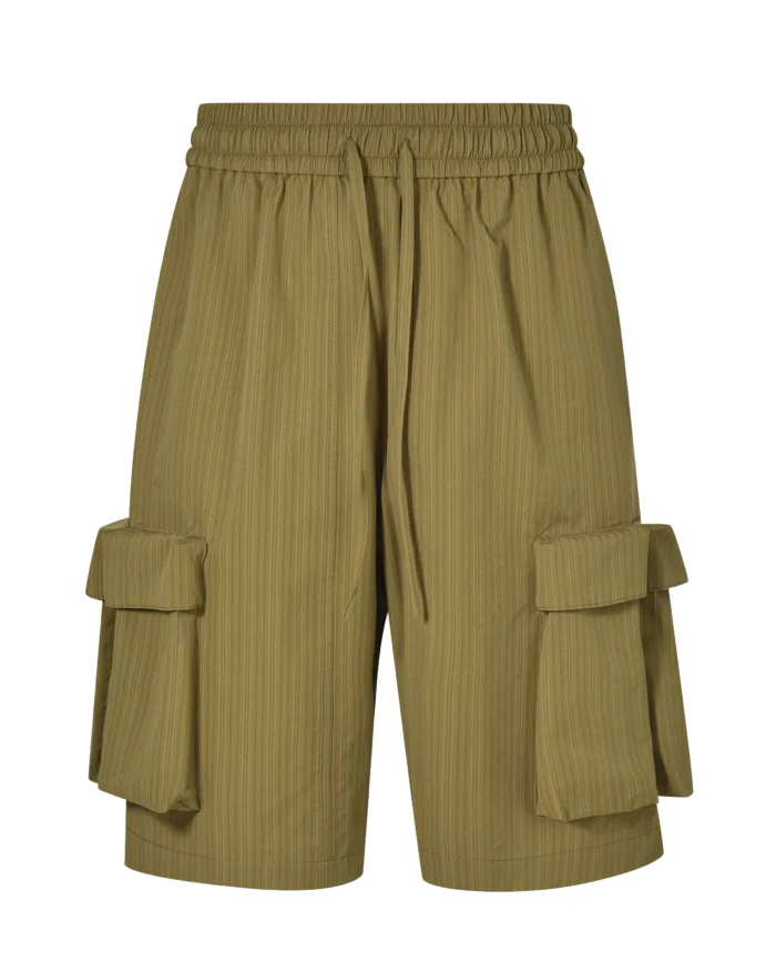 GREEN STRIPE  POCKET  SHORTS