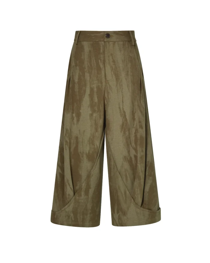 “MUD” SPIRAL  CROPPED  SWEATPANTS