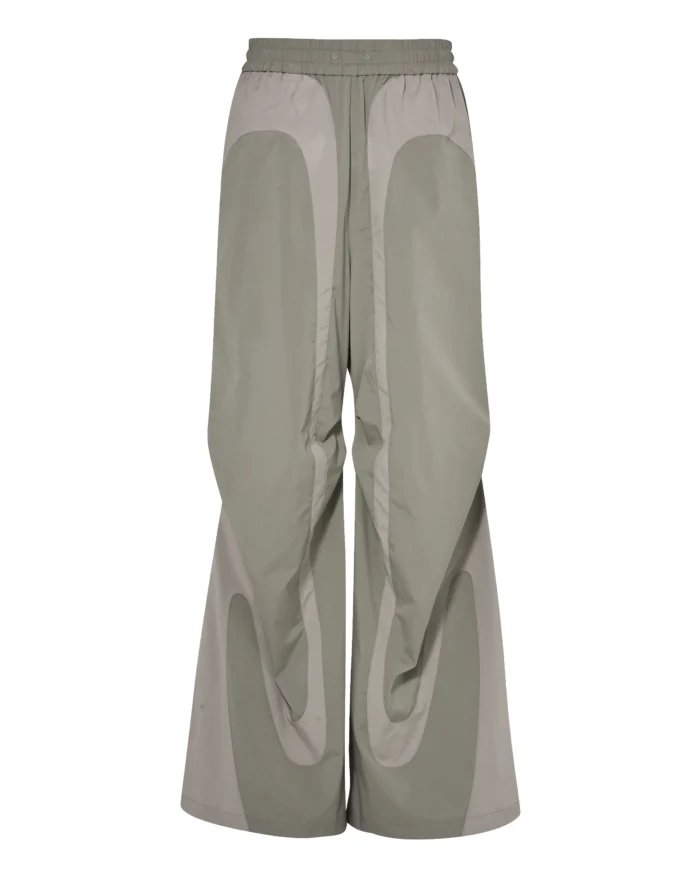 GREY BI-STRIP  NYLON PANTS