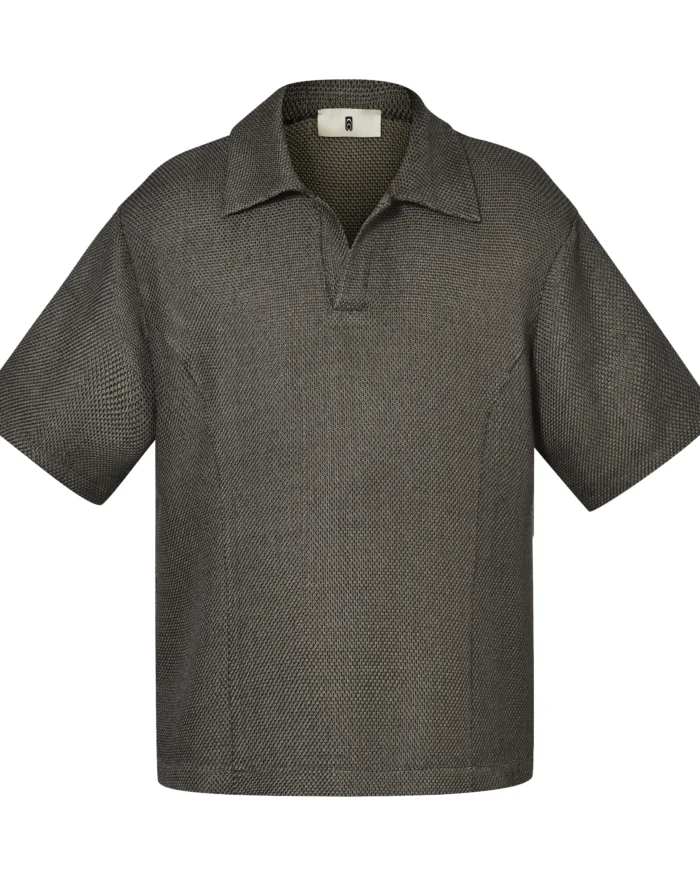 GREY  TEXTURED  POLO