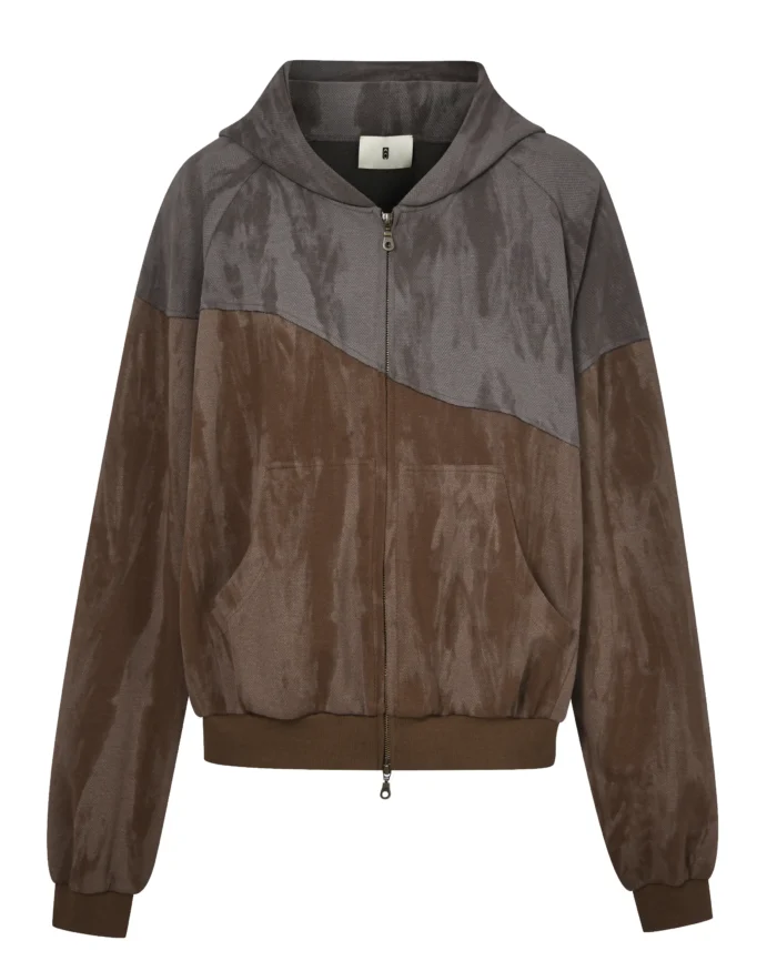 “MUD” ASYMMETRICA L ZIP  SWEATER