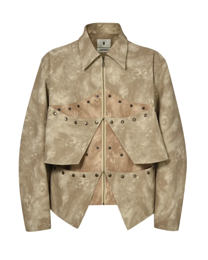 “PAGODA” BILAYER  FAUXLEATHER  JACKET