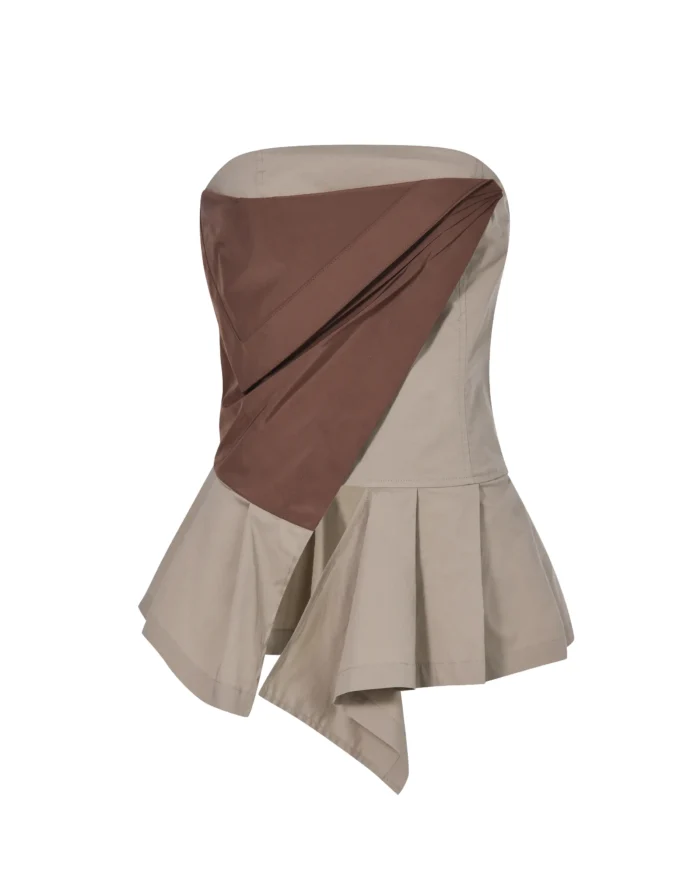 PLEATED BOW  TUBE TOP