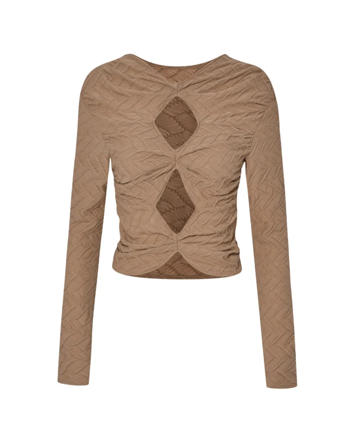 PAGODA  TWIST  EMBOSSED  BODYSUIT