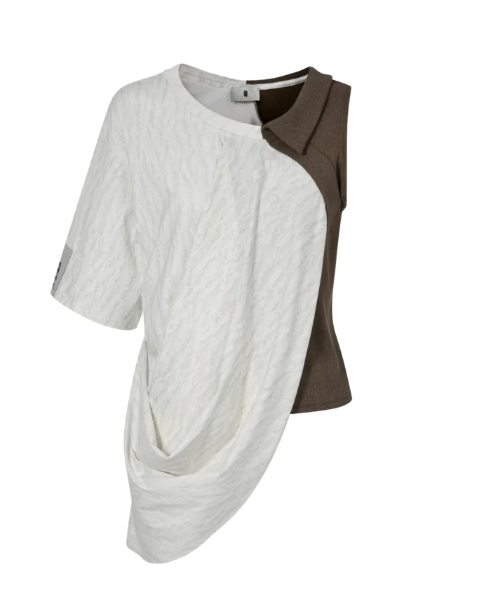 HALF FOLD-UP  PATCH T-SHIRT