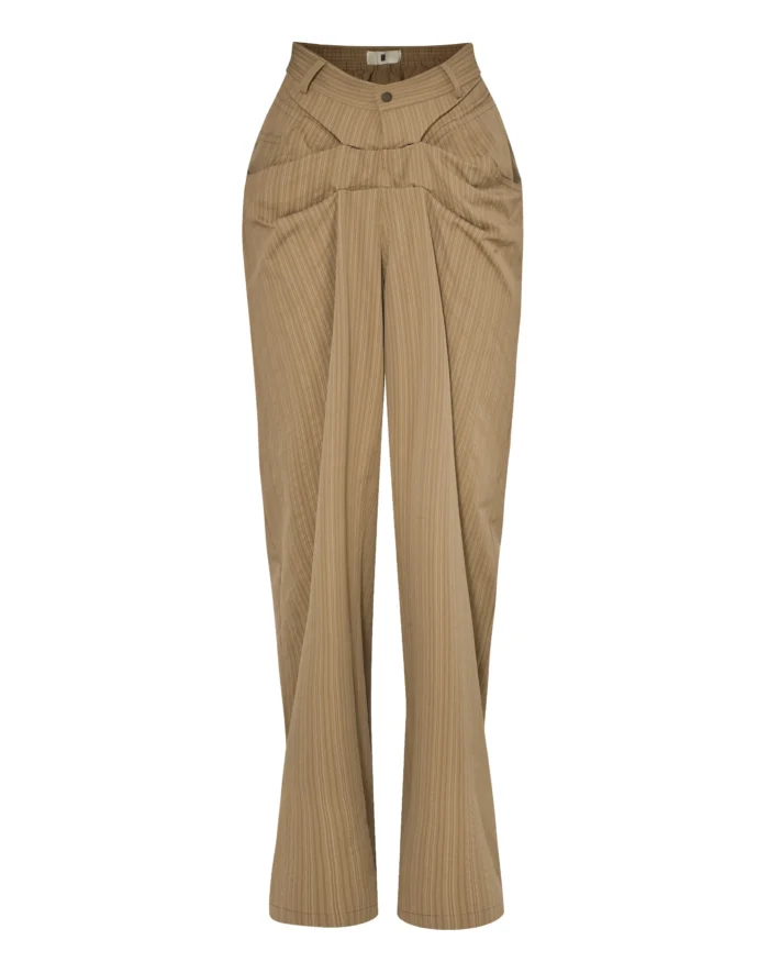 STRIPE FOLD-UP PANTS