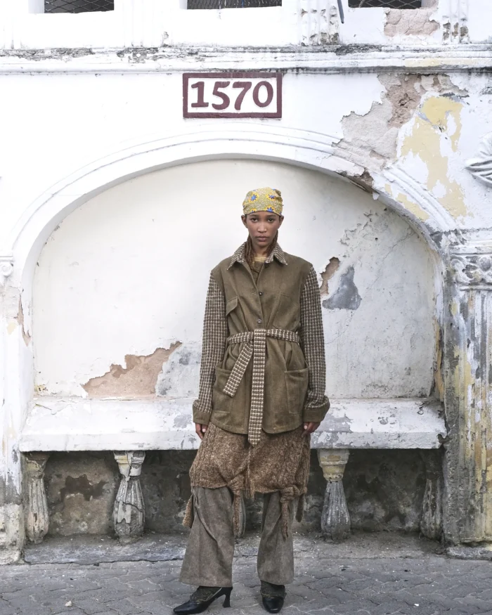 PANELED SAFARI BELTED JACKET