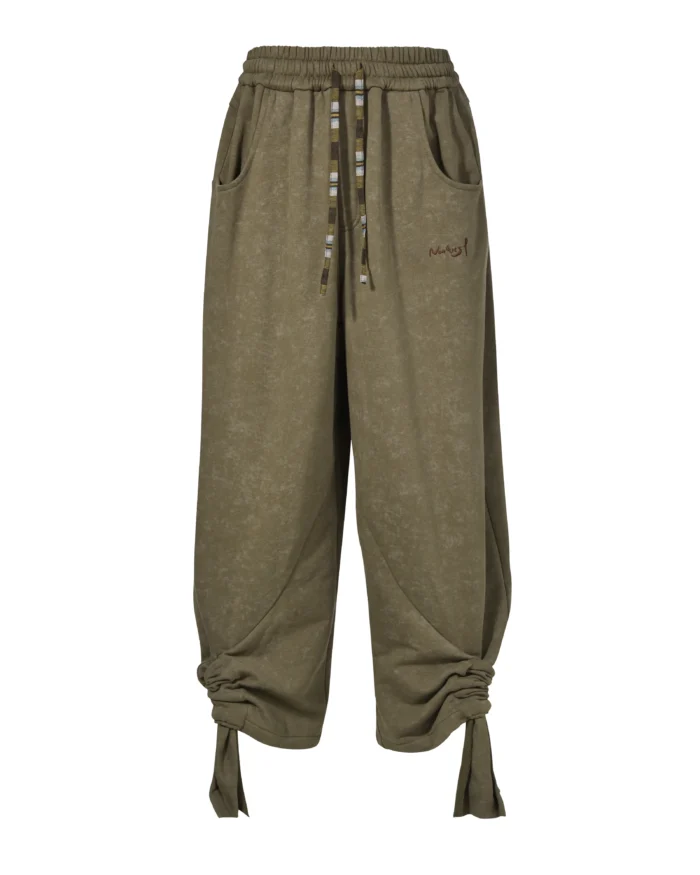 SELF-TIE TUBE STRING SWEATPANTS