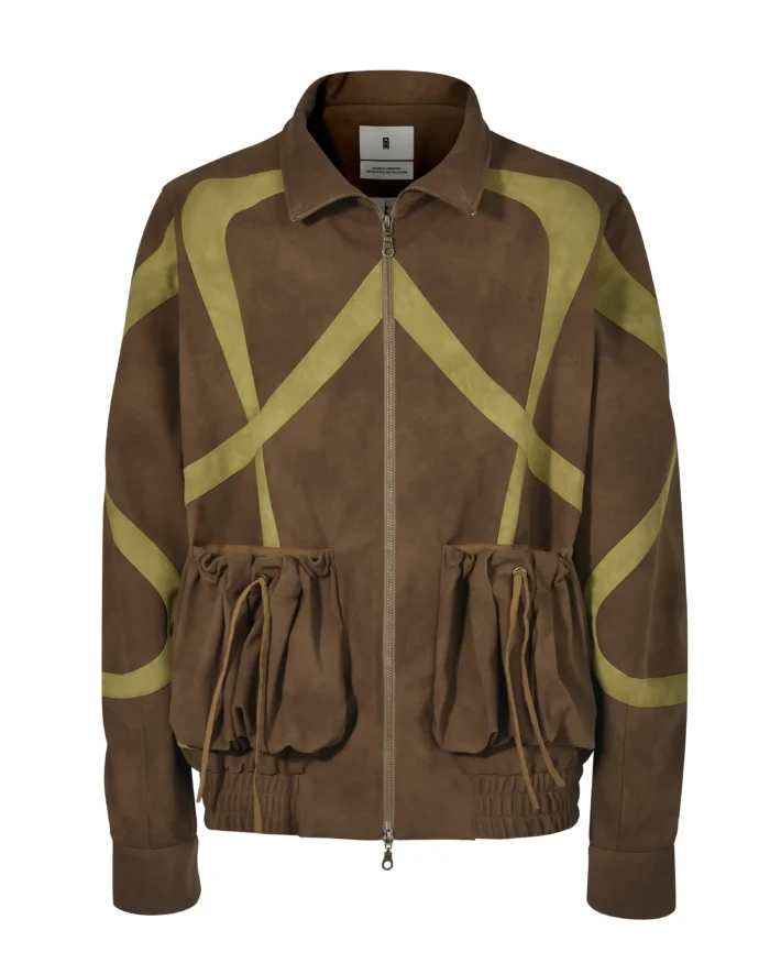 “Umoja” CUT-OUT POCKET FAUX- LEATHER JACKET