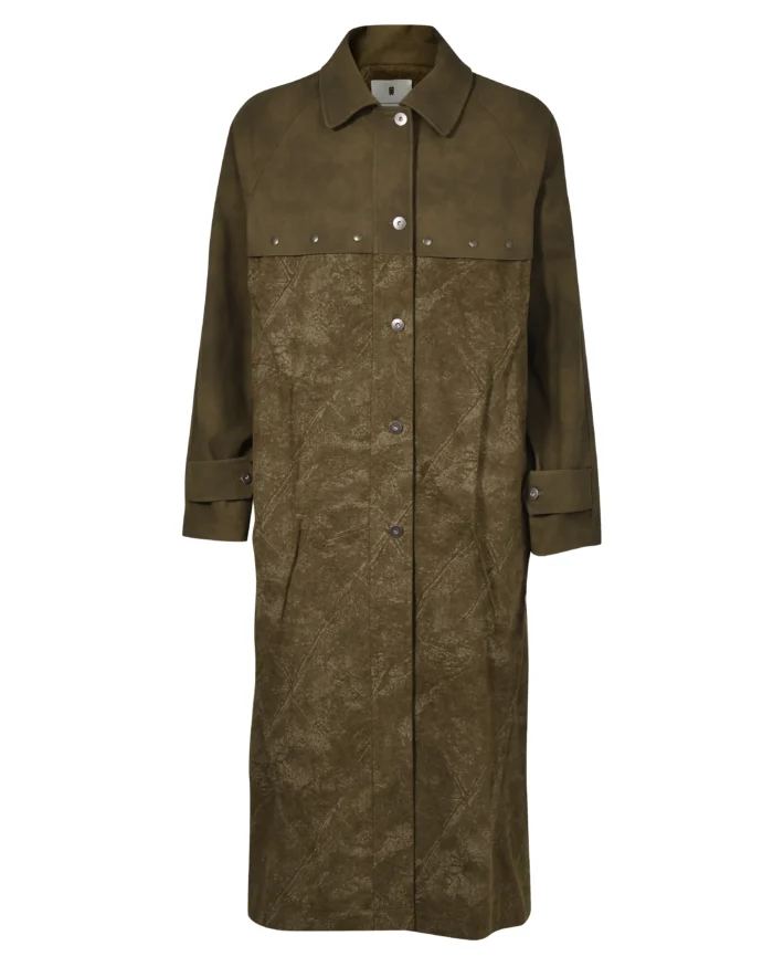 LAYERED WRINKLE DENIM COAT