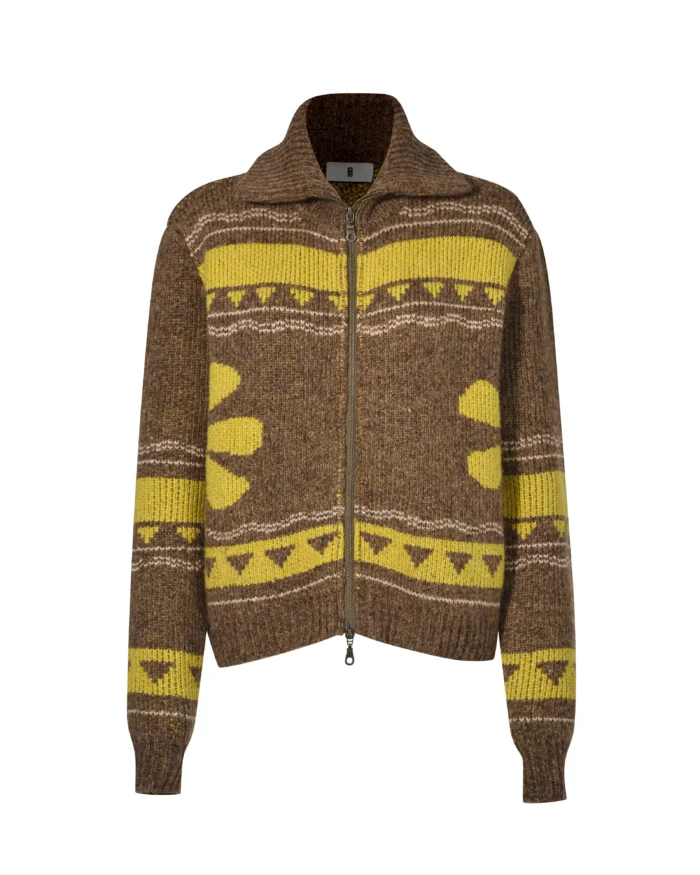 “WISDOM”ZIP SWEATER