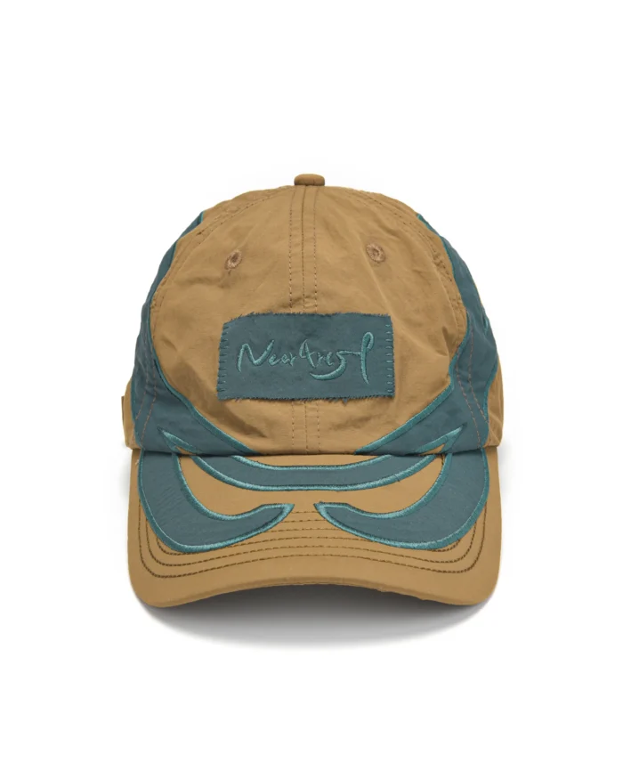 CUT-OUT PATCHWORK NYLON CAP 02