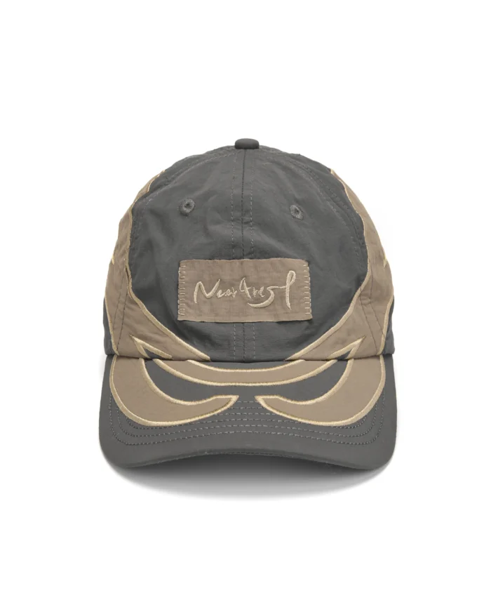CUT-OUT PATCHWORK NYLON CAP 03