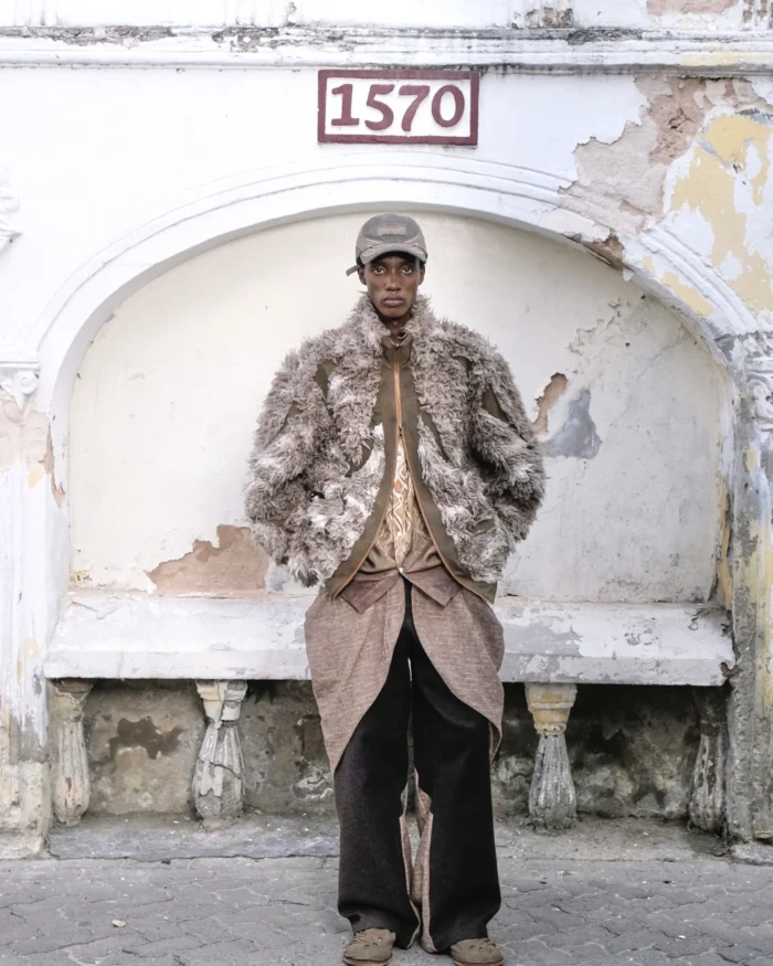 CUT-OUT FAUX-FUR REVERSIBLE PUFFER JACKET