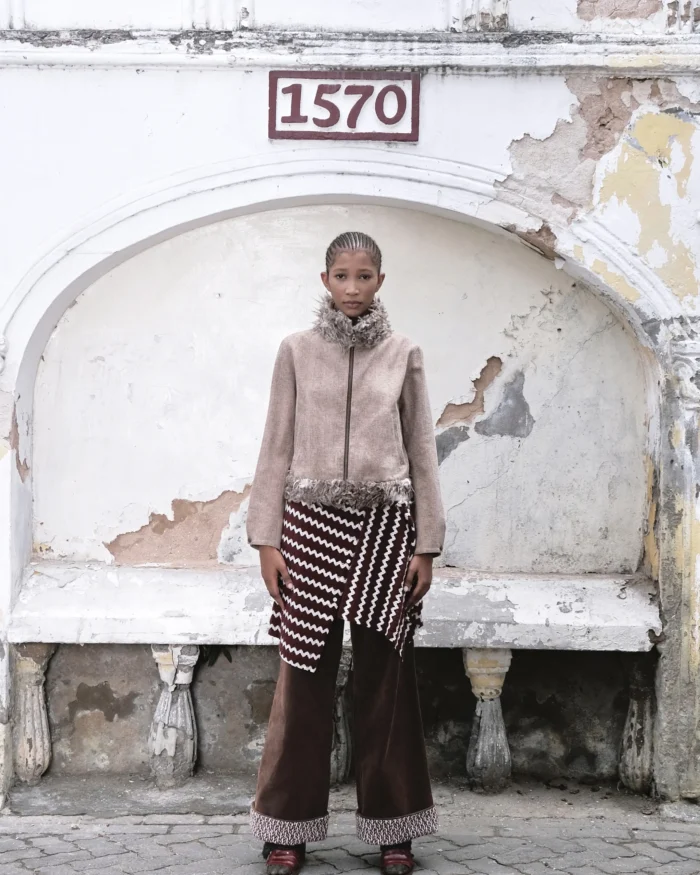 LAYERED FAUX-FUR SHORT JACKET