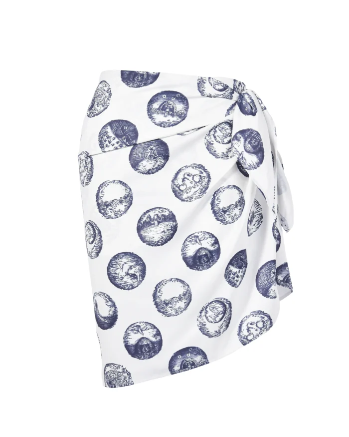 “AFRICAN ASTROLOGY”SELF-TIE PRINT SKIRT