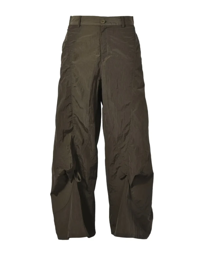 SPIRAL DRAWSTRING NYLON PANTS