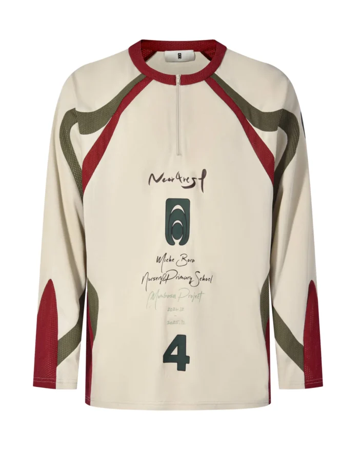 “YOUNG POWER PROJECT”CUT-OUT  HALF-ZIP JERSEY