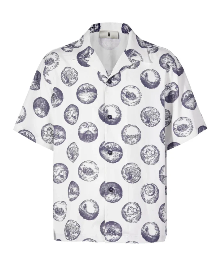 “AFRICAN ASTROLOGY”PRINT SHORT SLEEVE SHIRT