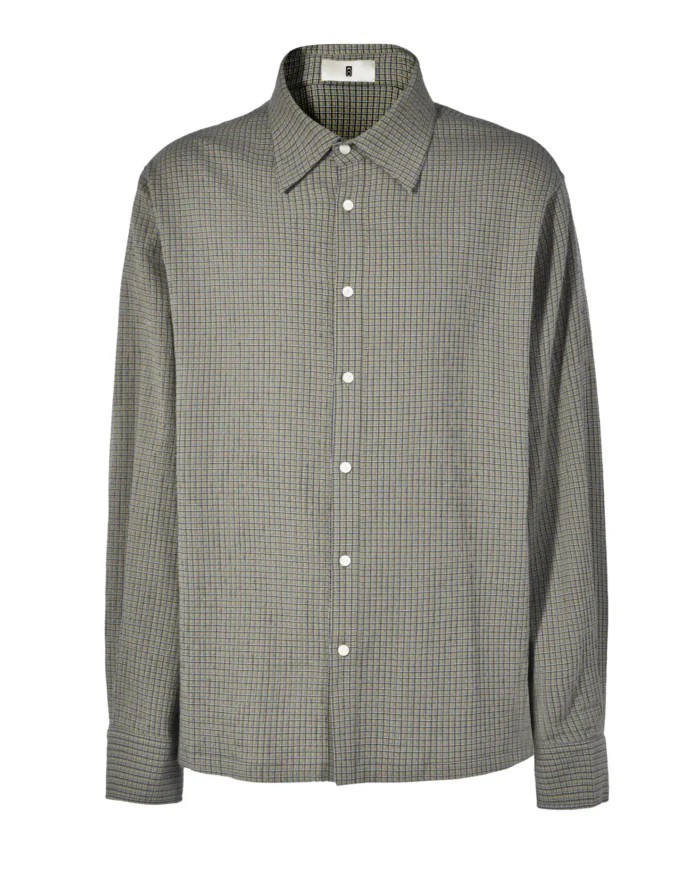 GREEN CHECKED COTTON SHIRT