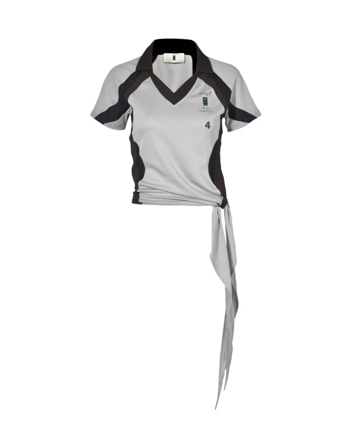 SELF-TIE “YOUNG POWER PROJECT”CUT-OUT  FOOTBALL POLO