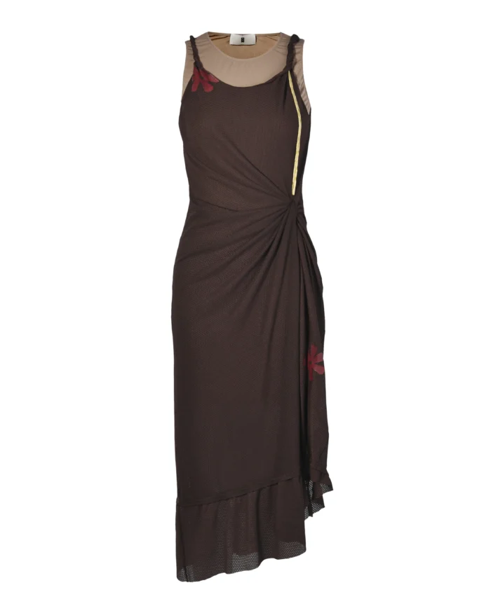 LAYERED PRINT KANGA-KNOTTED FOOTBALL DRESS