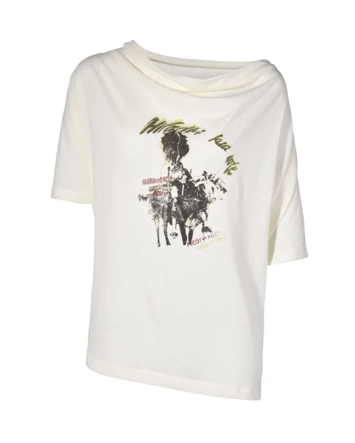 SLOGAN TRIBE PRINT SLOPE T-SHIRT