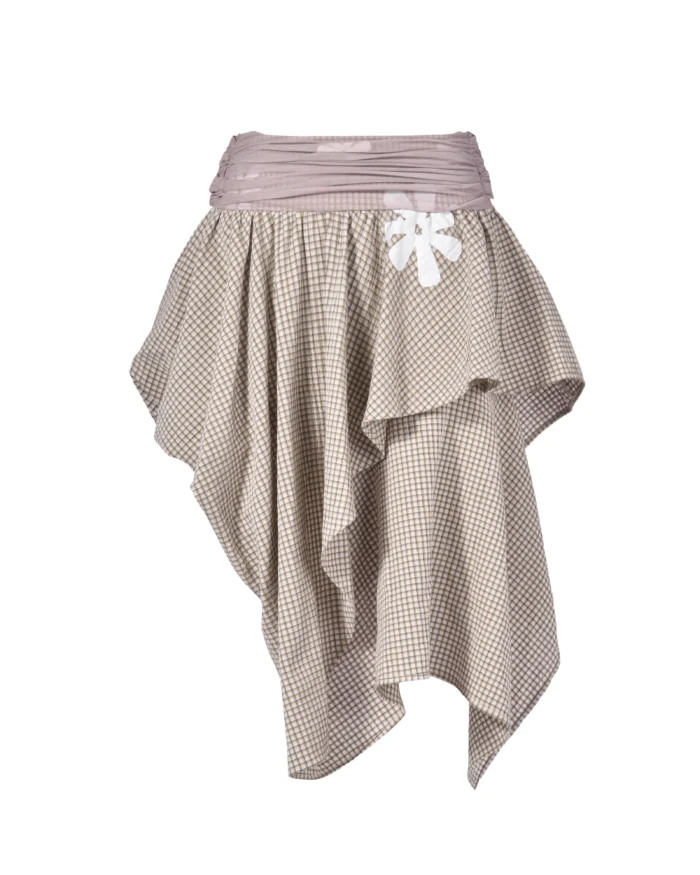 MESH PRINT KANGA SHIRT SKIRT