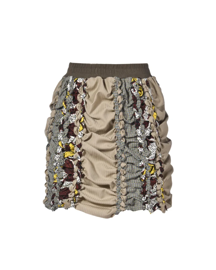 “Mkeka”FABRIC- FLETTING SEAMLESS MINISKIRT