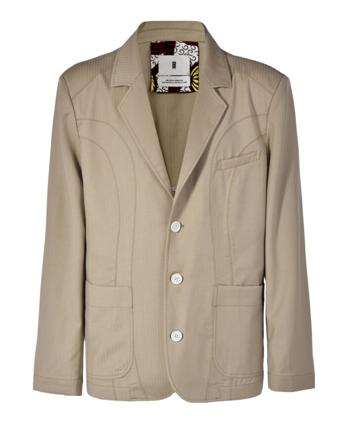 BEIGE CUT-OUT BLAZER