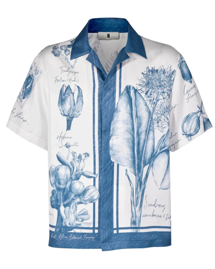 “EAST AFRICA BOTANICAL TREASURY ” SHORT SLEEVE SILK SHIRT