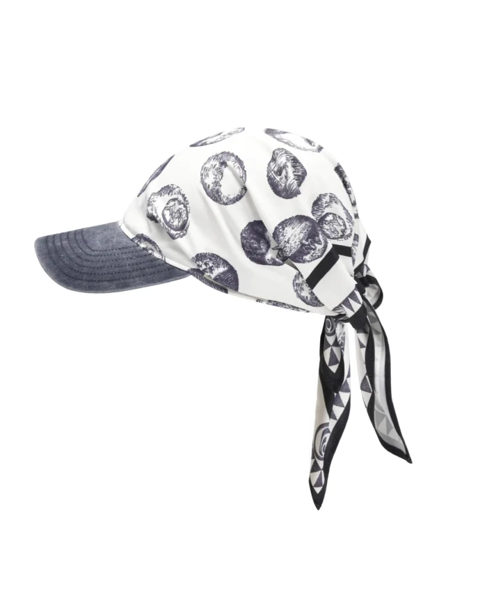 “AFRICAN ASTROLOGY” SELF-TIE SCARF CAP