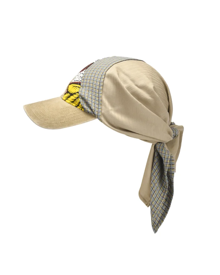 “AFRICAN ASTROLOGY” SELF-TIE SCARF CAP