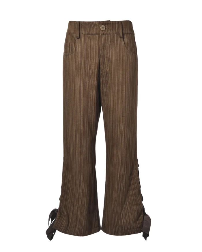 STRIPE SIDE FLETTING CROPPED PANTS
