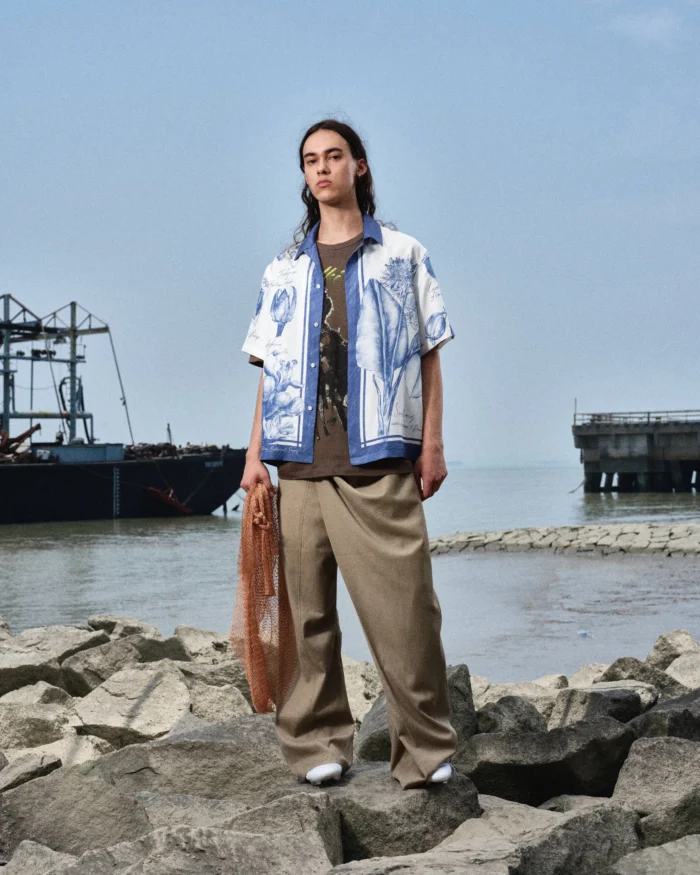 “EAST AFRICA BOTANICAL TREASURY ” SHORT SLEEVE SILK SHIRT
