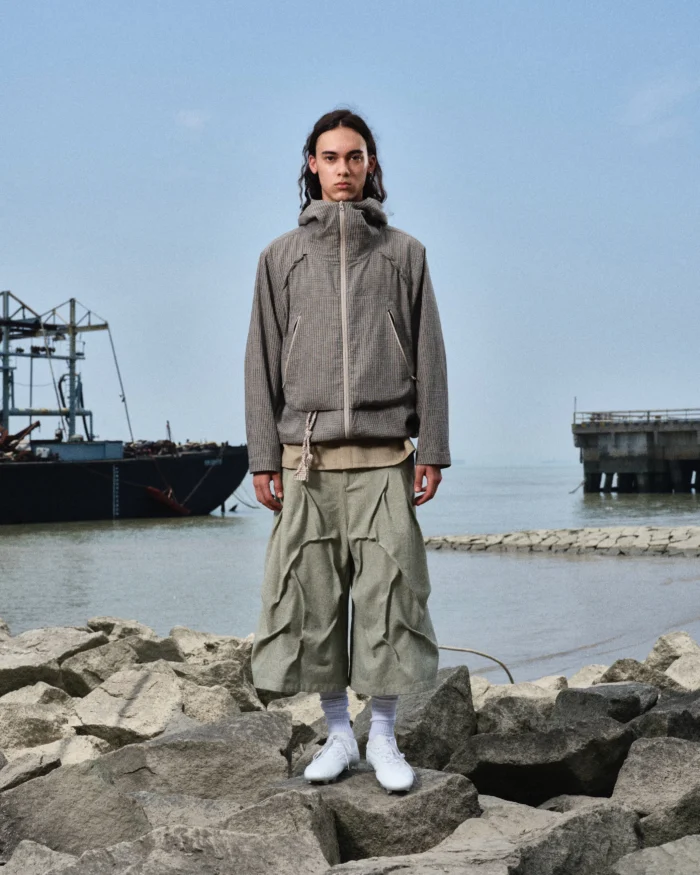 FLETTING CHECKED SHELL JACKET